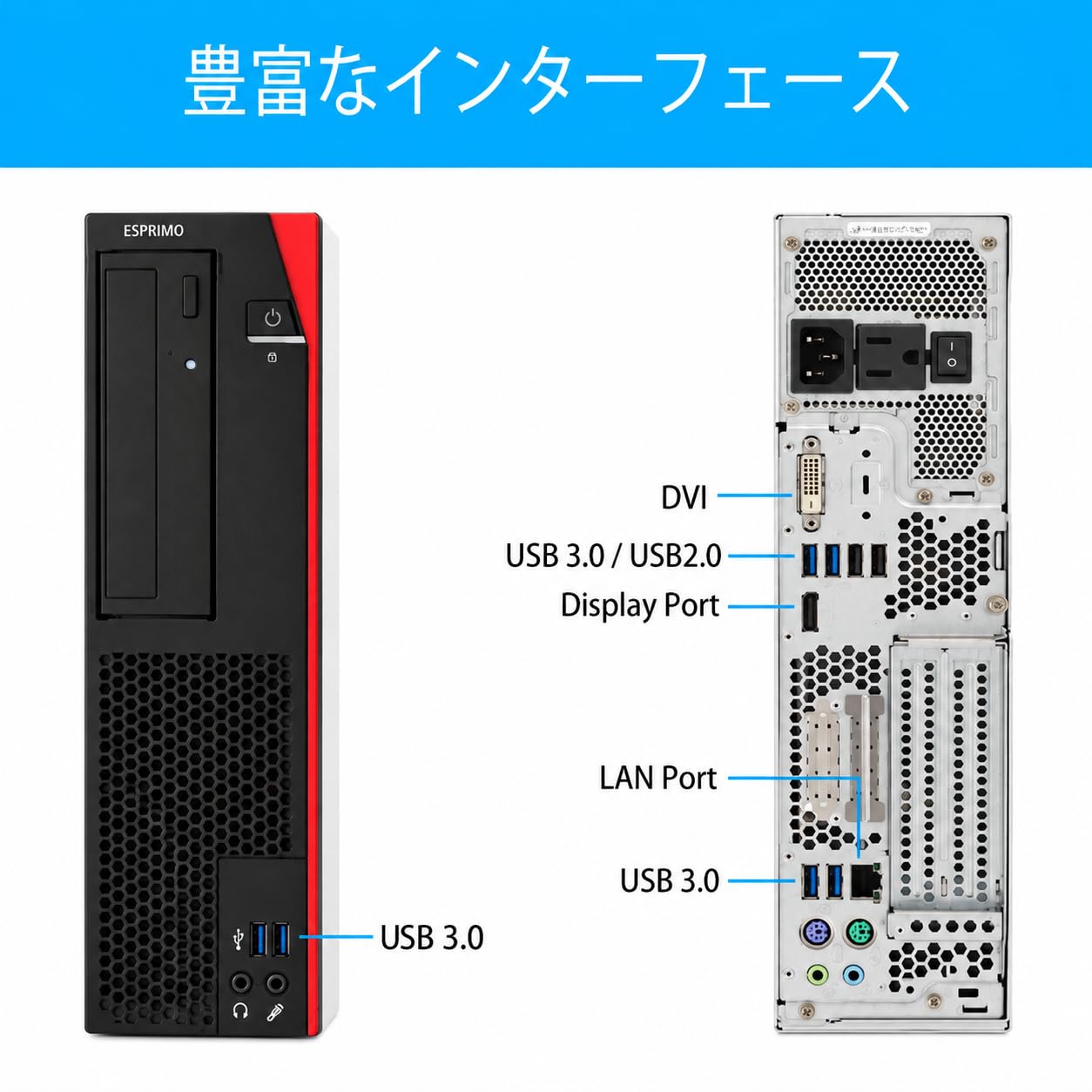 Amazon.co.jp: デスクトップパソコン ESPRIMO D588 整備済 i3-9100